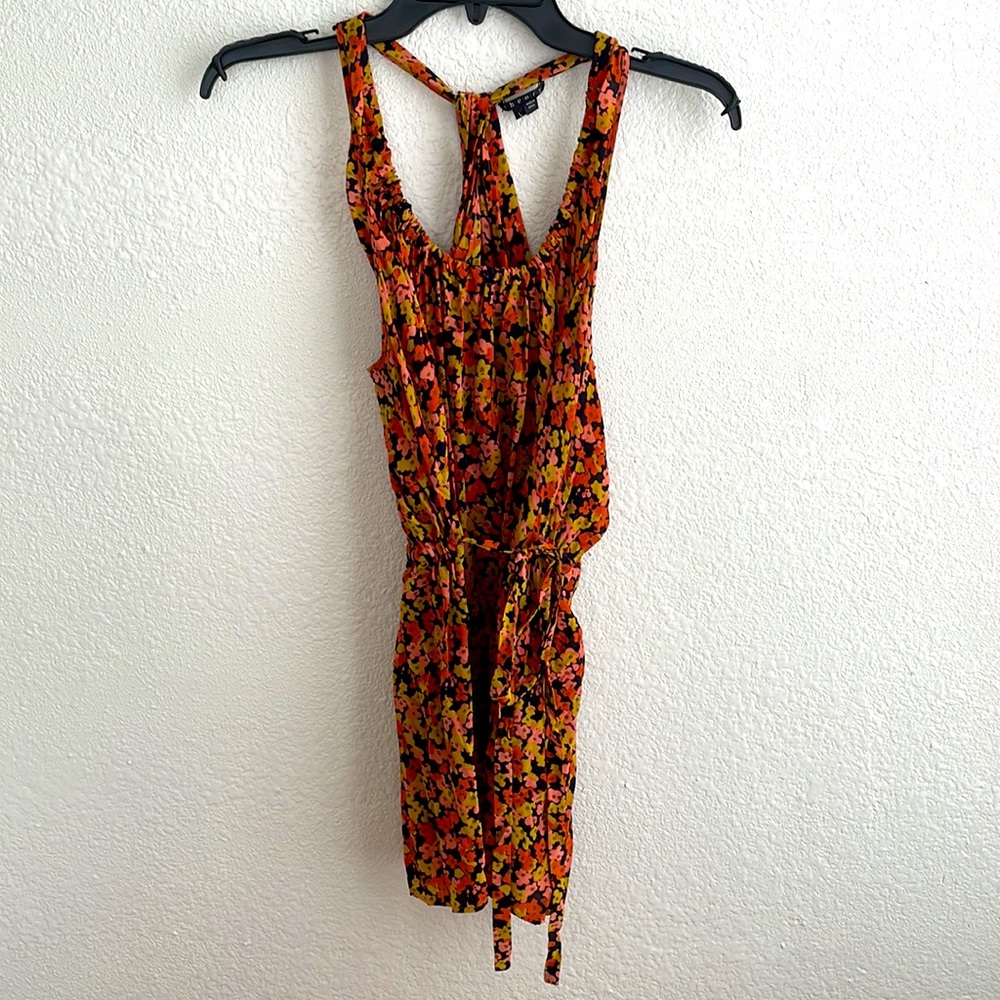 Theory floral silk blouse (L) or mini dress (XS)